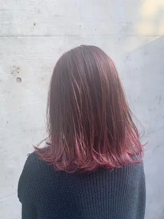 ミディアム カラー a-o横浜所属・色落ちまでキレイに！ ！女性サロンのヘアスタイル