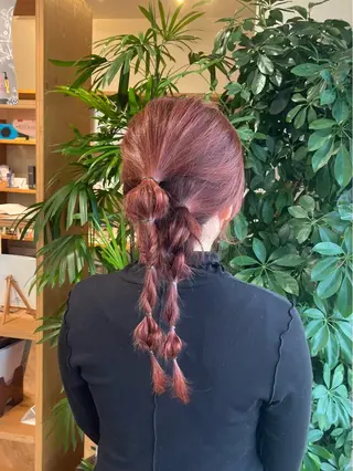 ロング カラー ヘアアレンジ 暖色カラー/ フクダ モエ🐿のヘアスタイル