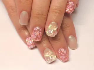 ショート AQUA nailのネイルデザイン