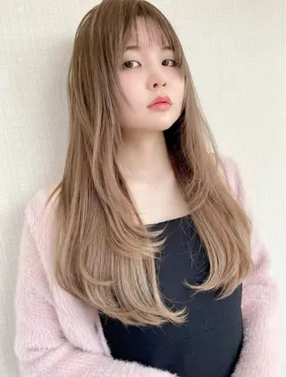 ロング かじわら りんねのヘアスタイル