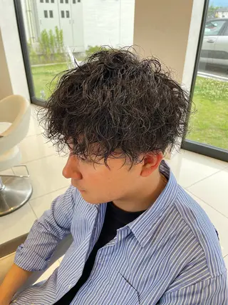 パーマ メンズ 竹田 京人のヘアスタイル