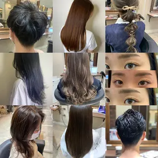 ロング カラー パーマ ヘアアレンジ メンズ プライベートサロン Ølriのマツエク・マツパデザイン