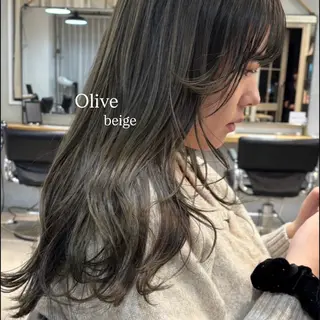 カラー miyu 透明感カラー/パーマのヘアスタイル