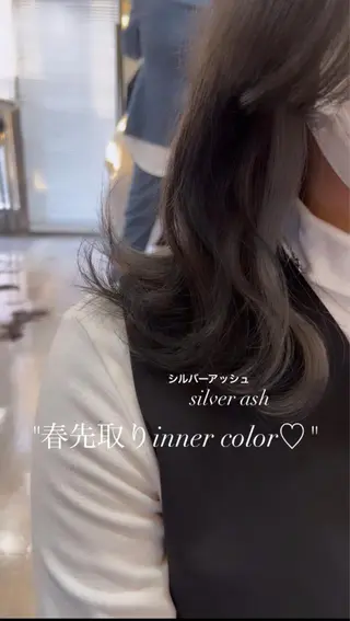 ロング メンズバレイヤージュ 斉藤春のヘアスタイル