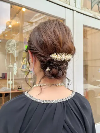 ミディアム 髪質改善カラー☆ ヘアアレンジmiyuのヘアスタイル