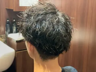 ミディアム パーマ メンズ 浅見 天翔のヘアスタイル
