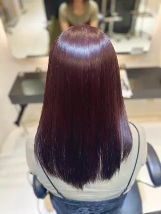 ミディアム カラー ボブ/ハイトーン髪質 改善/越谷✨クラモチのヘアスタイル