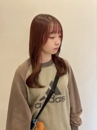 カラー 韓国ボブ/顔周り/べ ージュ/織田百華🎀のヘアスタイル
