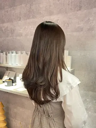 ロング カラー 山田 遥のヘアスタイル