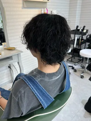 ミディアム パーマ CREAPY所属・日向野 利菜のヘアスタイル