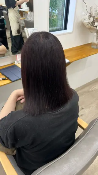 ミディアム カラー 山下 稚葉 艶髪/透明感カラーのヘアスタイル