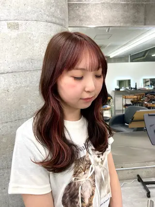 セミロング カラー Kotoko🖤/海 外/バレイヤージュのヘアスタイル