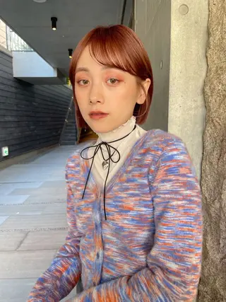 ショート カラー レイヤー/ブリーチ /暖色/ゆきなのヘアスタイル