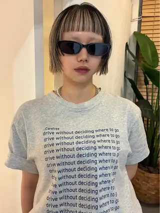 ショート カラー chiharu ボブ/レイヤーのヘアスタイル