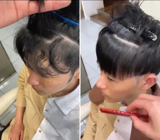 ショート パーマ メンズ 🔮メンズ縮毛矯正 毛流れパーマ💎竹永のヘアスタイル