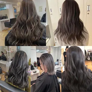 ロング ハイトーン髪質改善 家中貴典のヘアスタイル