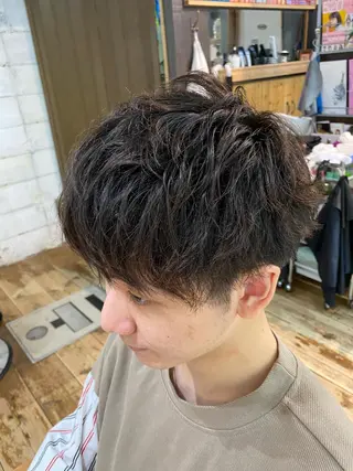 ショート パーマ メンズ 【韓国レイヤー特化 ハッシュカット】のヘアスタイル