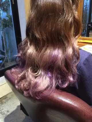 ロング カラー サロンドミルク 原宿のヘアスタイル