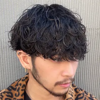 ミディアム パーマ ヘアアレンジ メンズ fifth Tokyo所属・fifth 石川 凪のヘアスタイル