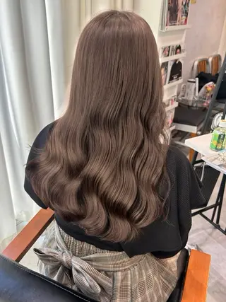 カラー 🌷韓国顔周りカット ×艶カラーaki🌷のヘアスタイル