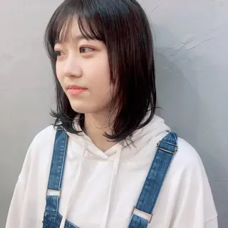 ミディアム カラー 長井 美佳のヘアスタイル