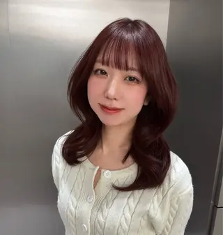 セミロング カラー 縮毛矯正/ mikaのヘアスタイル