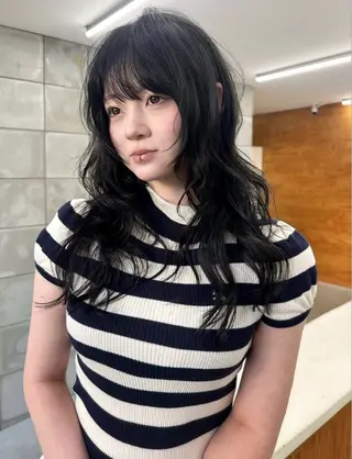 ロング カラー パーマ /レイヤー 榛地渉馬 /矢場町のヘアスタイル