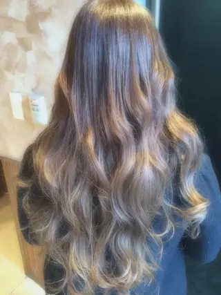 ミディアム セミロング ロング カラー パーマ ヘアアレンジ filo byFeria渋谷所属・縮毛矯正/美髪 髪質改善/石田幸輔のヘアスタイル