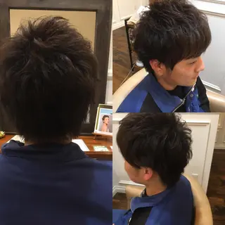 カラー メンズ 石崎 直也のヘアスタイル