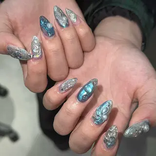 ネイル 𝙃𝙖𝙧𝙪⋆ ˚꩜｡個性派のネイルデザイン