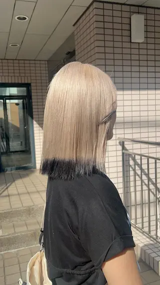 セミロング カラー 赤みゼロ/透明感 カラー🌿KANTAのヘアスタイル