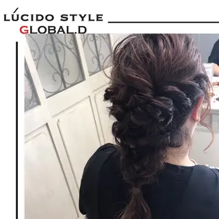 セミロング ヘアアレンジ 🥛洒落髪小顔cut なら龍崎🥛のヘアスタイル