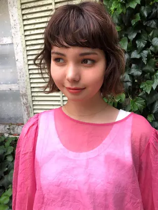 ショート パーマ さかい なつみのヘアスタイル