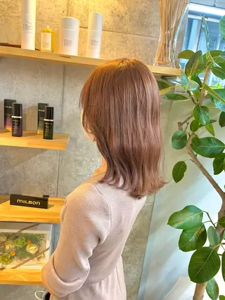 ミディアム カラー ハイトーンカラ ー/小川のヘアスタイル