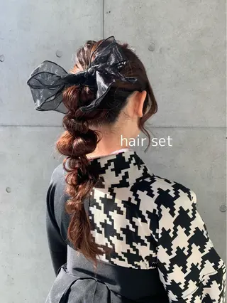 ロング ヘアアレンジ ヘアアレンジ🪿イデ ミユウ🪿のヘアスタイル