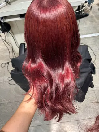 ロング カラー 平野 世菜のヘアスタイル