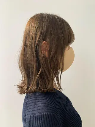 ミディアム カラー ハッシュカット/四条 烏丸/寺本弘樹のヘアスタイル