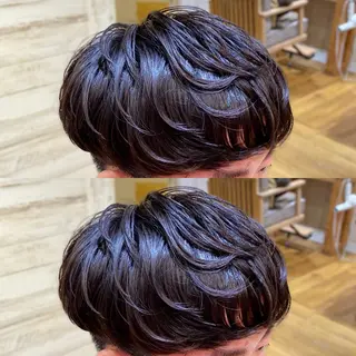 メンズ 波巻き／ツイスパ／天 王寺／タニオクトモヤのヘアスタイル