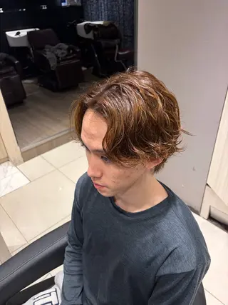 カラー パーマ メンズ 関内/メンズパーマ/ 男性専門/菊池蒼大のヘアスタイル