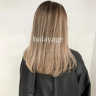 セミロング カラー SALOWIN  原宿ash所属・タナカ タクヤのヘアスタイル