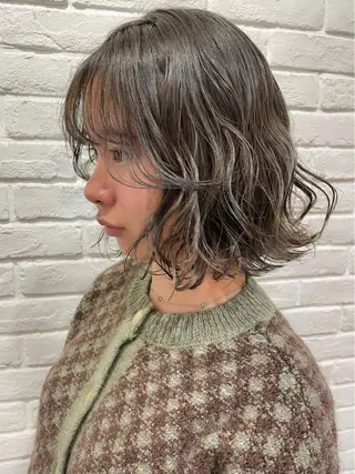 ミディアム カラー パーマ ヘアアレンジ メンズ キッズ ネイル マツエク・マツパ アイブロウ belta.🌱 安藝夏花🌻のヘアスタイル