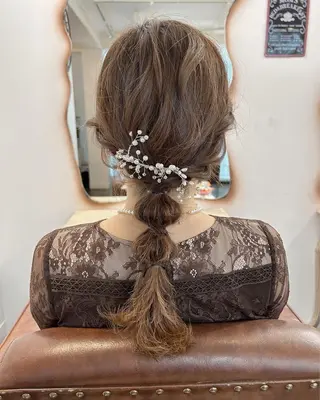 セミロング 田中 優のヘアスタイル