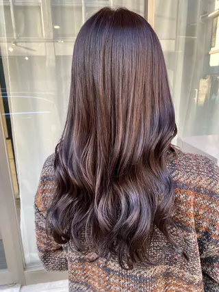 ロング カラー グレージュ/透明感/ 韓国ヘア/RISAのヘアスタイル