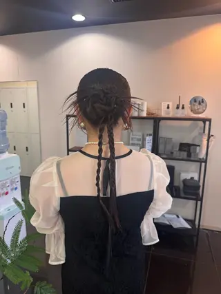 ヘアアレンジ ダブルカラーベージュ カラー/tuburaのヘアスタイル