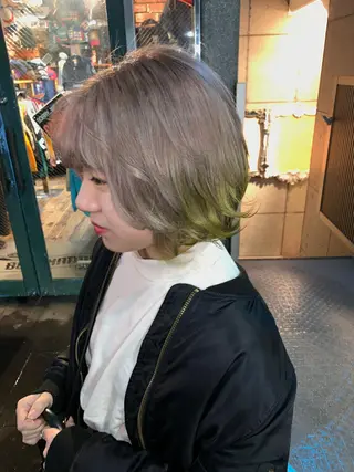 ショート カラー ピンクベージュ/新潟 万代/高橋桃葉🍑のヘアスタイル