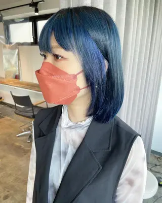 ミディアム ハイトーン/レイヤー /ケアブリーチ石川治のヘアスタイル