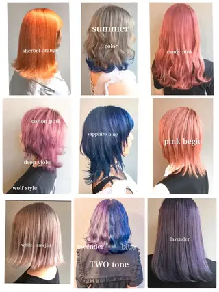 ミディアム カラー Selenehair 三条本店のヘアスタイル