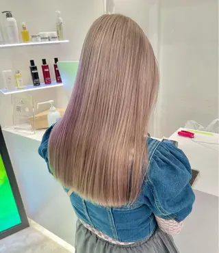 ロング カラー 💖韓国×王道 ハイトーン💖のヘアスタイル