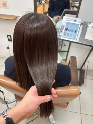 ミディアム カラー 頭皮×髪質改善 透明感カラー💎中村のヘアスタイル