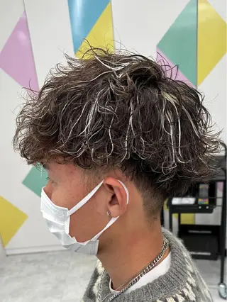 ショート カラー パーマ メンズ 【メンズサロン】 BLUCK 横浜のヘアスタイル